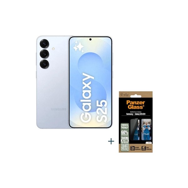 Samsung s25 256gb gris+protec privacidad panzer